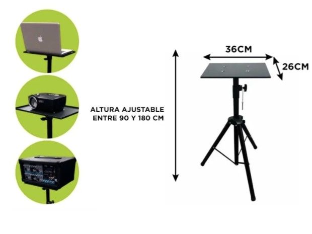 &uu TRIPODE PARA PARLANTE PROYECTOR ETC 90 A 180 CM CON BASE (BLT-114) 